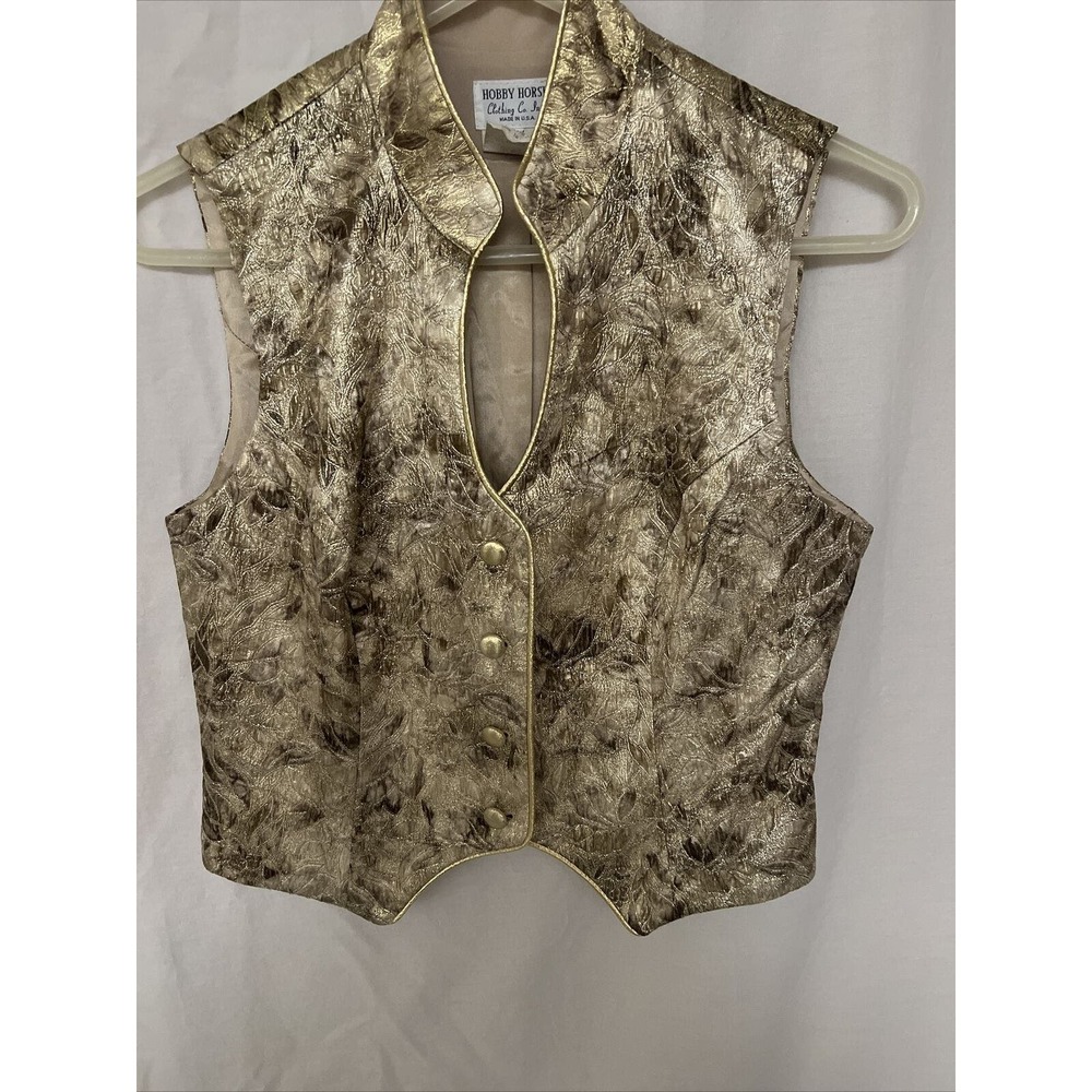 Elegant Gold Vest with Intricate Design